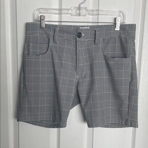 LASC - Black, White and Blue Plaid Shorts